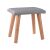 Grey Upholstered Stool for Dressing Table