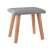 Grey stool with wooden legs