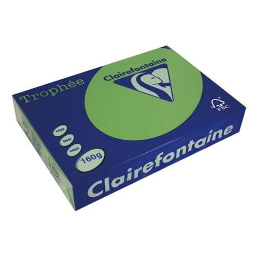 Clairefontaine Trophée A4 160g zöld színű fénymásolópapír, 250 ív / csomag