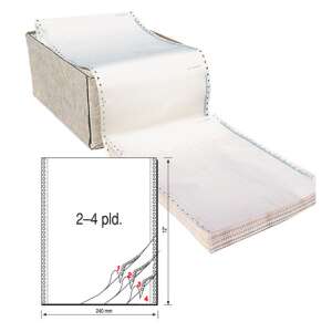 Leporelló 240mm 12˝ 3pld. lapsorszámozott, 600 garnitúra / doboz - Leporelló nyomtatópapír