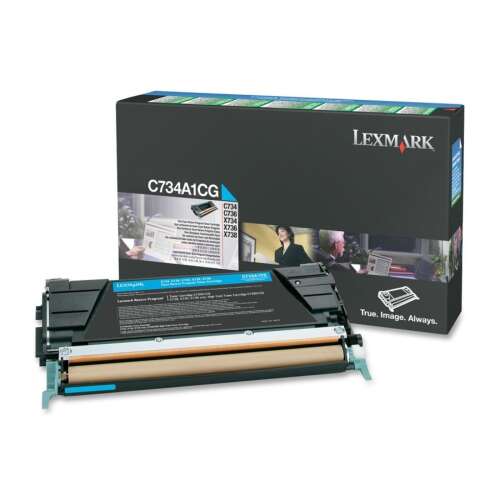 Lexmark - C734A1CG Cyan Lézertoner - 6000 oldal