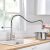 Timeless Tools flexible kitchen faucet filling pot with pull-down sprayer