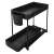 Timeless Tools 2 szintes mosogató alá helyezhető rendszerező állvány, fekete, oldalnézet
