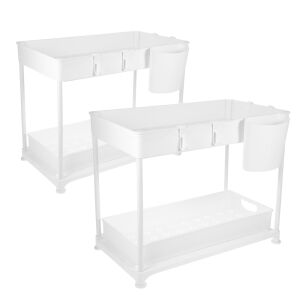 Mosogató alá helyezhető 2 színtes rendszerező állvány 2db, fehér