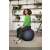 Person sitzt auf einem Leitz Active 75cm dunkelgrauen Gymnastikball