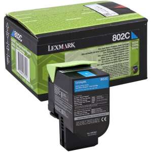 Lexmark CX310/410/510 Return Toner Cyan 1K (Original) 80C20C0 - Cyan Tonerkartusche für Lexmark CX310, CX410, CX510 Drucker - Lexmark Toner für Drucker