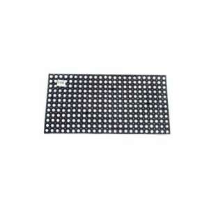 Black rubber doormat with holes, 100 x 50 cm - Doormat