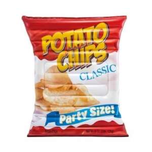 Intex 58776 Potato Chips inflatable pool float, red and yellow, party size, for adults and kids - Intex Beach mattress