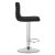 Side view of Mercaton Prot black velvet bar stool