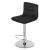 Angled view of Mercaton Prot black velvet bar stool