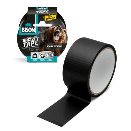 Bison Grizzly Tape black, 10m, strong, waterproof, UV resistant, duct tape