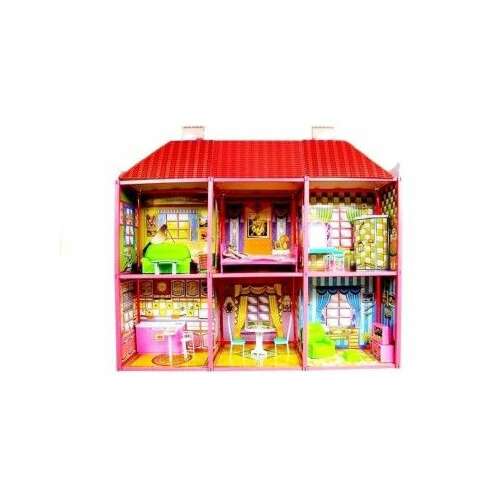 LeanToys Babaház - 6 Szoba - Piros
