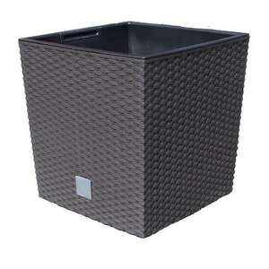 Prosperplast Rato square brown rattan look planter, 40x40x40.8 cm - Flower Pot