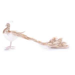 Decoratiune de Crăciun în formă de păun, auriu și alb, 50x20x23 cm - Strend Pro Decorațiuni de Crăciun