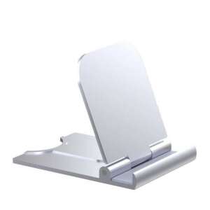 Сребриста регулируема стойка за телефон за бюро, стойка за таблет, универсален държач за телефон, стойка за мобилен телефон - Настолен държач за телефон