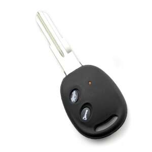 Chevrolet car key with two buttons, black key housing with a silver key blade - Carguard