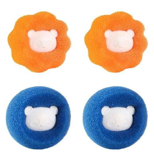 Mercaton® mosógépgolyók kisállat szőrtelenítéséhez, kék és narancssárga, 4 db-os készlet