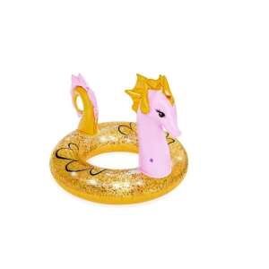 Bestway inflatable seahorse float, pink and gold, for kids - Garden Pool