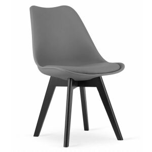 Angled View of Mercaton Mark Graphite and Black Dining Chair - Kitchen Furniture