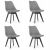 4 darabos Mercaton Mark grafit skandináv étkezőszék készlet