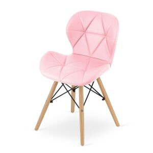 Mercaton Lago pink chair, Scandinavian style, angled view - Kitchen Furniture