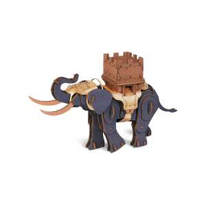 Puzzle 3D din lemn Rowood - Elefant de război, 107 piese - Puzzle 3D