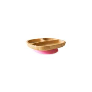 Eco Rascals pink bamboo toddler plate with suction base - Kids' Plate