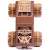 Wood Trick 3D puzzle, Monster Truck, Demolisher, top view, assembled model