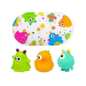 Escabbo Happy Monsters 37025 Zestaw mata łazienkowa i 3 zabawki