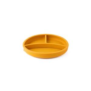 Ecorascals silicone divided plate, mustard yellow, for baby led weaning - Kids' Plate