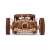 Woodtrick 3D puzzle Hot Rod modell, összeszerelve, elülső nézet, közeli kép