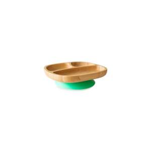 Green suction toddler bamboo plate, eco gazemberek brand - Kids' Plate