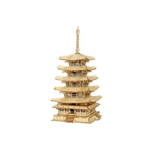 ROKR Ötszintes Pagoda 3D Fa Puzzle, 275 darabos