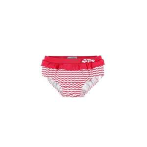 Archimede Belgium Julie Double Protection Swimsuit for girls, 18-24 months, red and white striped with ruffle - Kids' Swimwear