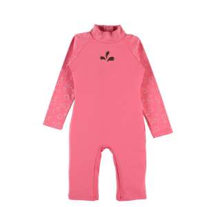 Бански костюм Archimede Tűzijáték COMBI UV за момичета, розов с модел на златни фойерверки, дълги ръкави, размер 98 cm - Мода и обличане