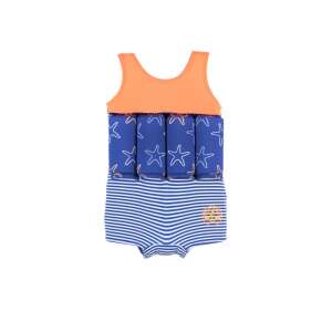 Arkhimédész Star Fish Boys float swimsuit for babies, 12 months, 80 cm, blue and orange, starfish print - Kids' Swimwear