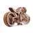 WoodTrick 3D Motorcycle Puzzle, assembled model, rear view