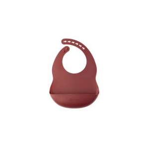 Ecorascals silicone bib with adjustable strap, burgundy color - Bib & Burp Cloth