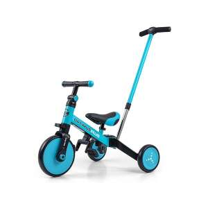 Gyerek háromkerekű bicikli 4az1-ben Milly Mally Optimus Plus tolókarral blue 92013148 Tricikli - Unisex