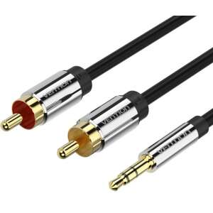 Vention 3.5mm jack - 2 RCA audio kábel, 1.5m, aranyozott csatlakozókkal - Vention
