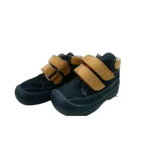 Maus normál talpú gyerekcipő, sötét kék  bézs , kisfiú bőr béléses  kiskeny fazon 92047665 Utcai - sport gyerekcipők
