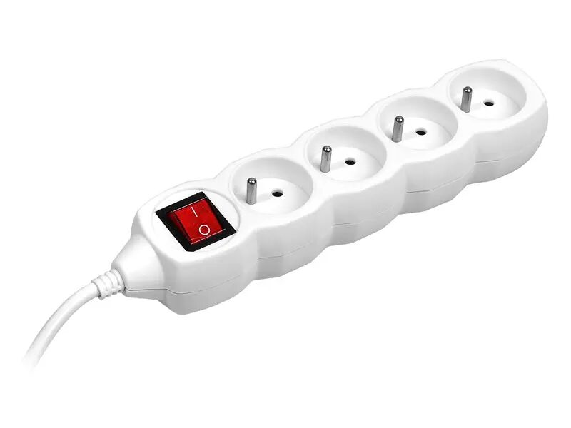 Tracer TRALIS44616 Powercord 4 sockets, 3 m White power strip
