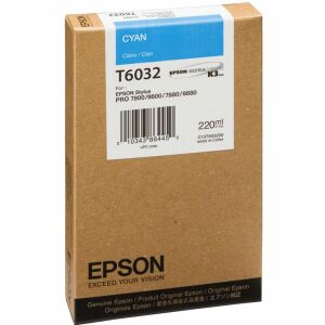 Epson T6032 Tintapatron Cyan 220ml , C13T603200