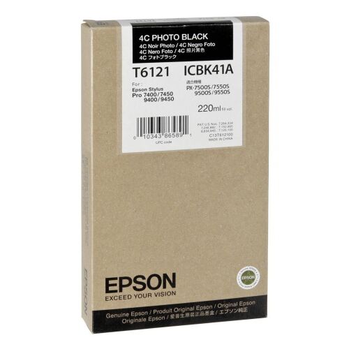 Epson T6121 Photo Black Tintapatron 220ml Stylus Pro nyomtatókhoz - Tintapatron