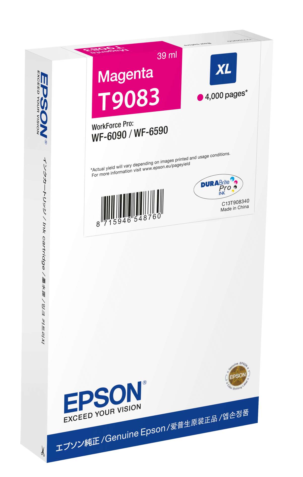 Epson T9083 Tintapatron Magenta 4K , C13T90834N