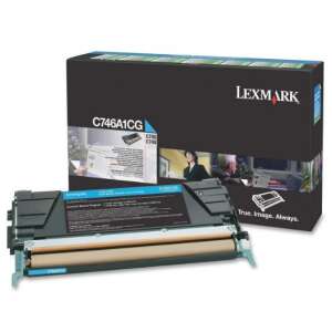 Lexmark C746A1CG Cián Toner Kazetta Kiskereskedelmi Dobozzal - Lexmark