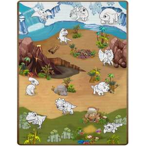 Ricokids Premium Farbe abwaschbar Spielmatte mit Markern 120x92cm - Dino 102500017 - Ricokids