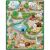 Ricokids Premium washable coloring play mat with zoo design, top view