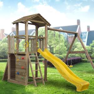 Green Dino Gigant XL kerti játszótér csúszdával és hintaállvánnyal