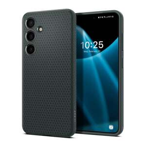 Spigen Liquid Air sötét zöld telefontok okostelefonokhoz, gyémánt mintával, ütésálló és légpárnákkal a sarkokban - Spigen